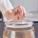 ديسبنسر عصائر 10 لتر بحنفية لسهولة الأستخدام وغطاء محكم الغلق ويد جلد من الاكليريك