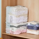 كيس فاكيوم 70*100سم لتخزين الملابس والمفروشات وتوفير 75% من المساحة مزود بسوستة لحفظ المحتويات من الاتربة والحشرات