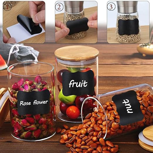 رول استيكر كتابة بقلم لتحديد وتصنيف برطمانات البقوليات والتوابل قابل للقص