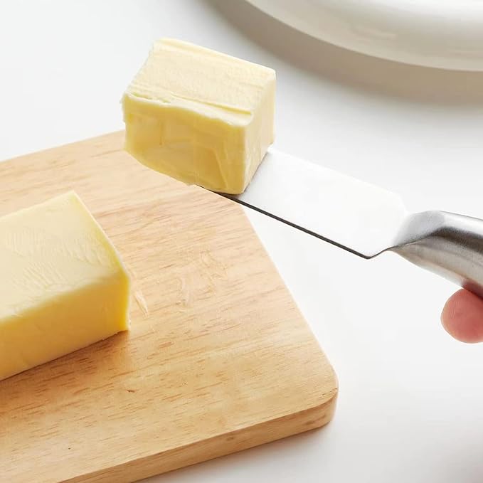 طقم سكاكين 3 قطع ستاليس ستيل لتقطيع الجبن والزبدة والكيك  بمقبض مجوف