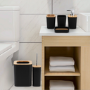 طقم حمام 6 قطع مضلع مصنوع من البلاستيك لتنظيم الحمام بشكل مختلف و شيك