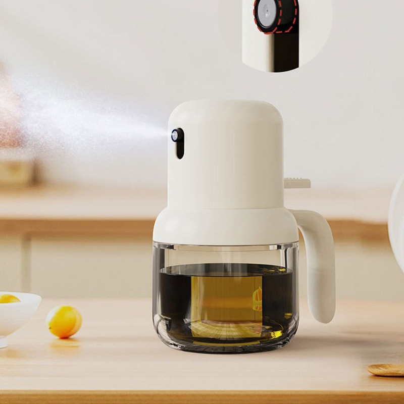 بخاخ زيت وخل سوائل زجاج 180 مللي عالي الضغط لتوفير الزيوت وعمل اكل صحي بيد لسهولة الاستخدام