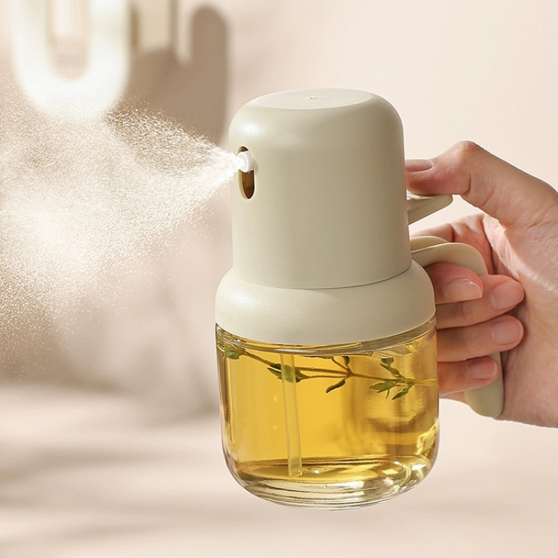 بخاخ زيت وخل سوائل زجاج 180 مللي عالي الضغط لتوفير الزيوت وعمل اكل صحي بيد لسهولة الاستخدام