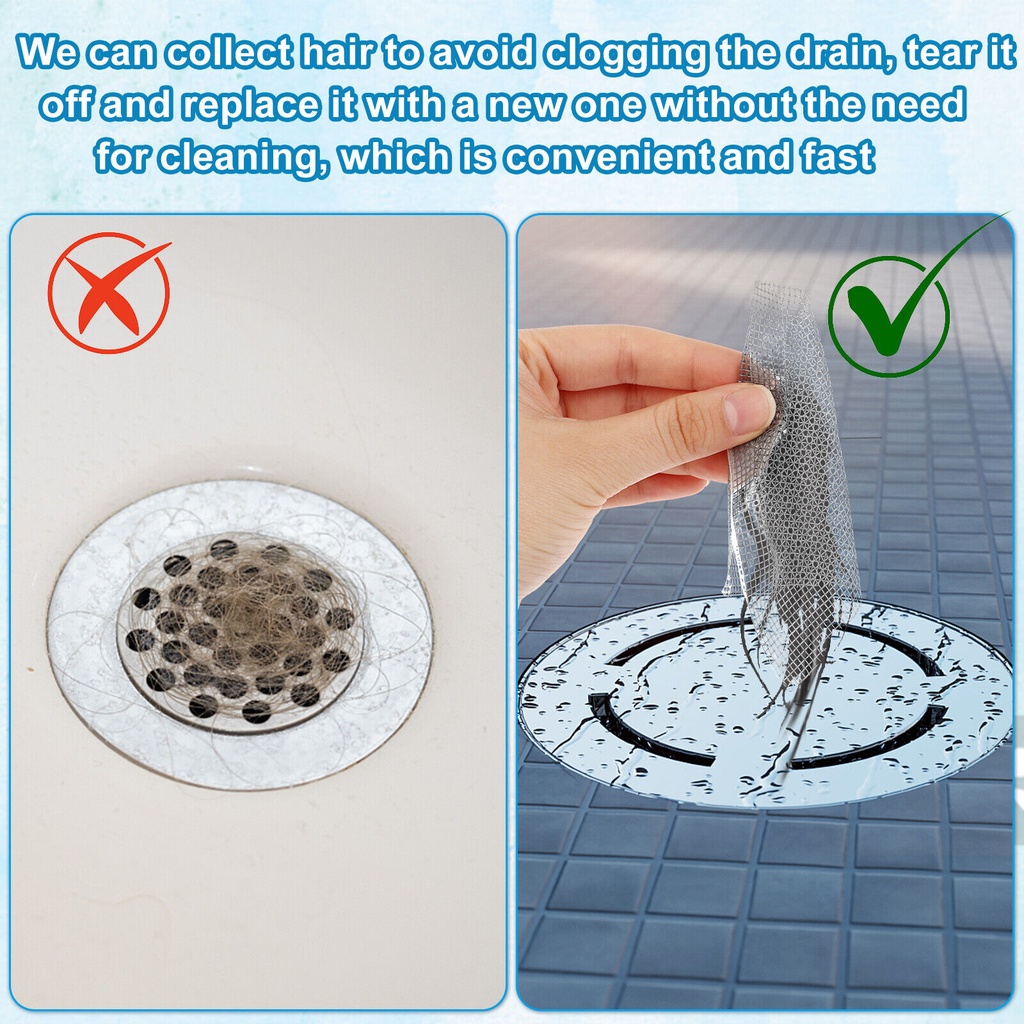 شريط شبكي لمنع انسداد البلاعات والبانيو والاحواض ذاتي اللصق وقابل للقص حسب الحاجه