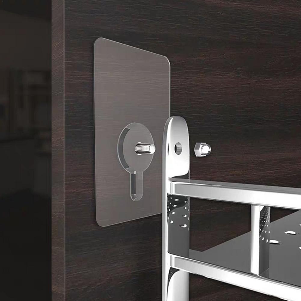 طقم  5 قطع هوك شفاف ذاتي اللصق بديل للمسامير لتعليق الملابس وادوات الحمام والمطبخ والتابلوهات بدون حفر وتخريم