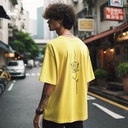Most Popular تيشيرت اوفر سايز قطن باللون الاصفر