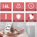 مكواة بخار كهربائية سونيفر 1800 واط بستاند و شماعة لسهولة الكي بخزان مياه 1.6 لتر