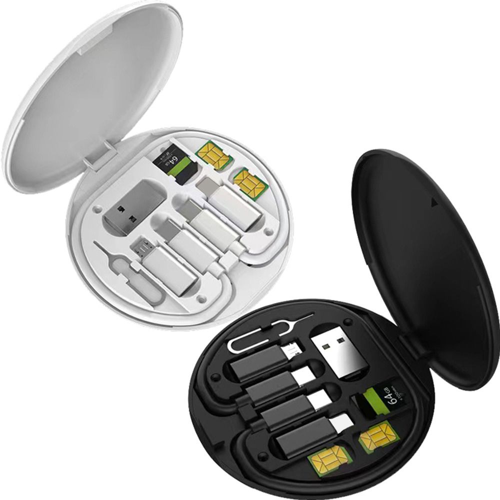 منظم  كابل شاحن 5 في 1 للشحن ونقل البيانات مع حامل للموبايل