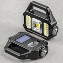 كشاف طوارئ محمول 2 واط  ب 6 درجات اضاءة مختلفة يعمل بالطاقة الشمسية