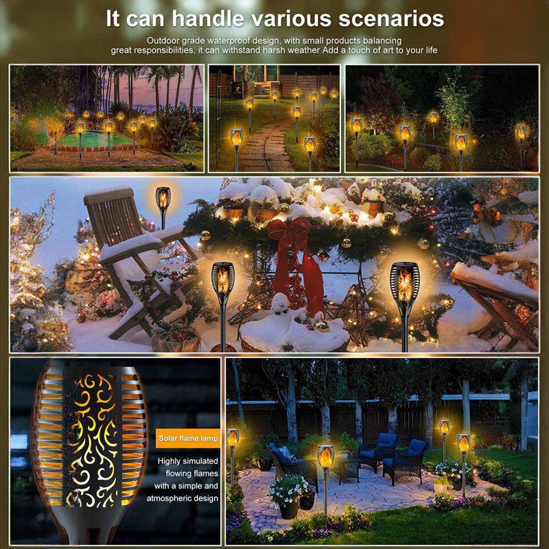 كشاف شعلة سينسور يعمل بالطاقة الشمسية لاضاءة الحدائق 3 واط