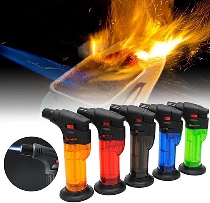 ولاعة تحمير وجه الطعام والحلويات قابل للملئ بقفل أمان