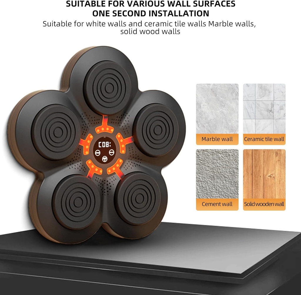 جهاز لعبة ملاكمة كهربائية مع موسيقي يثبت علي الحائط