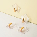 طقم هوك شماعة جولد 4 قطع لتعليق الملابس بلزق دبل فيس قوي