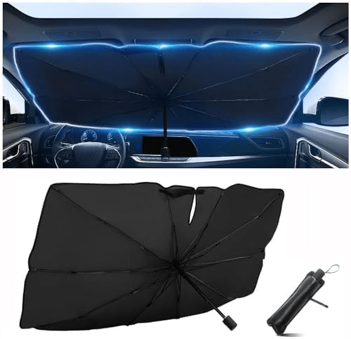 شماسة سيارة لحماية زجاج السيارة الامامي من اشعة الشمس قابل للطي