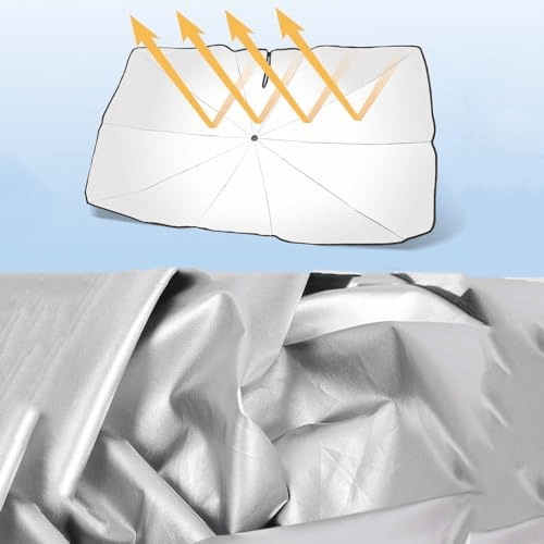 شماسة سيارة لحماية زجاج السيارة الامامي من اشعة الشمس قابل للطي