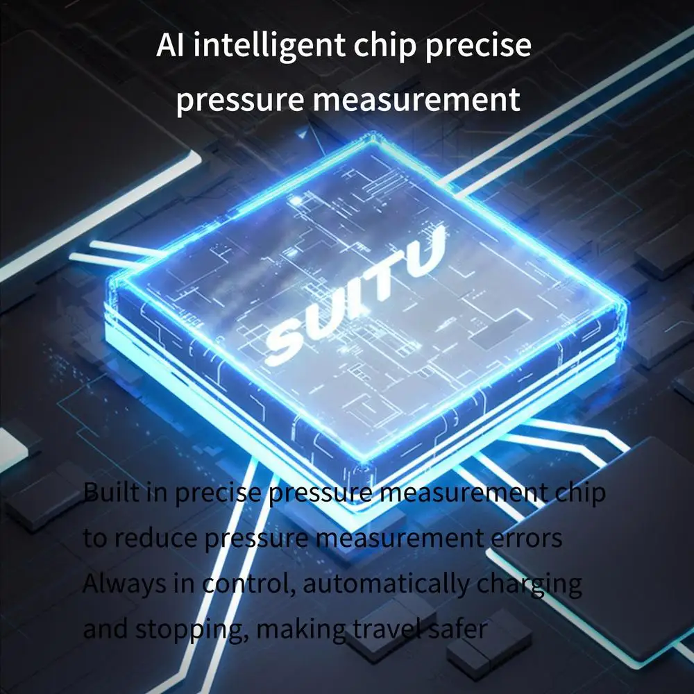 منفاخ لإطارات السيارات والدراجات النارية بعداد ديجيتال بضوء ليد قابل للشحن