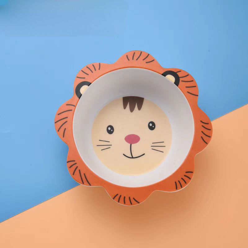 طقم طعام للاطفال 5 قطع شكل اسد