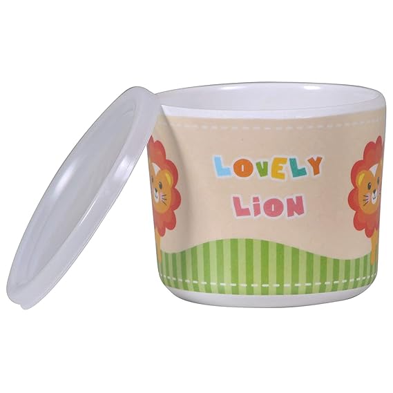 طقم طعام للاطفال 5 قطع شكل اسد