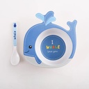 طقم طعام للاطفال 5 قطع شكل حوت كيوت