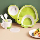 طقم طعام للاطفال 5 قطع شكل سلحفاه كيوت