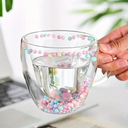 مج زجاج دبل شفاف 250 ملي ببلز من الداخل لشرب وتقديم العصائر والشاي