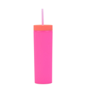 كوب بلاستيك 450 ملي بغطاء محكم الغلق وشاليموه لشرب المياة والعصائر