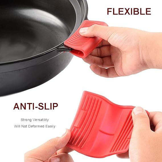 ماسك سيليكون للفرن والأواني والحلل عازل ومقاوم للحرارة