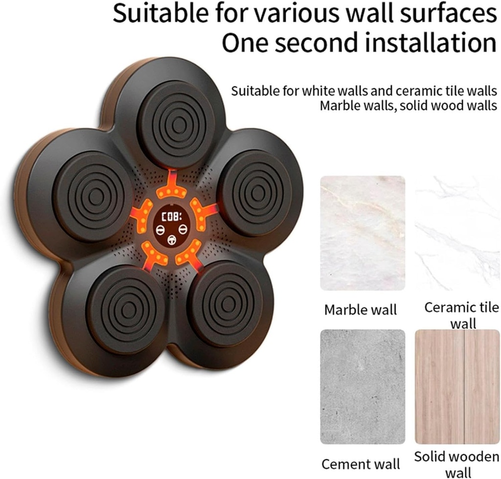 جهاز لعبة ملاكمة كهربائية مع موسيقي يثبت علي الحائط