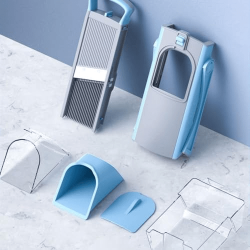 قطاعة ومبشرة يدوية للخضروات والفاكهة قابلة للطي