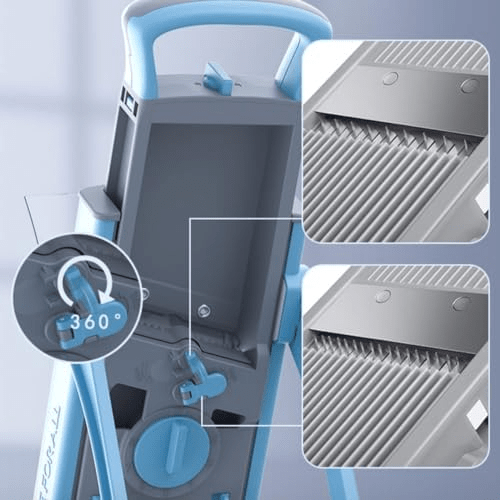 قطاعة ومبشرة يدوية للخضروات والفاكهة قابلة للطي