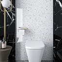 رول استيكر لاصق شكل رخامي باللون الابيض لتجديد ديكور