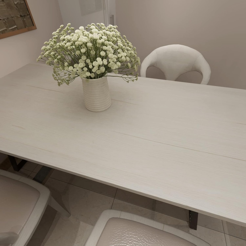 رول استيكر لاصق شكل خشبي لتجديد ديكور المطبخ باللون البيج الفاتح