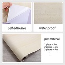 رول استيكر لاصق شكل خشبي لتجديد ديكور المطبخ باللون البيج الفاتح