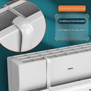 موزع هواء تكييف قابل للتعديل والتمديد مزود بمروحتين لتوزيع الهواء بشكل أفضل