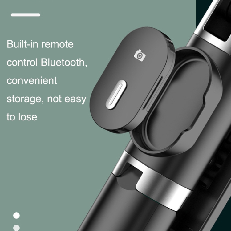 سيلفي ستيك دوار مع ترايبود قابل للتمدد واضاءة للتصوير يعمل بالبلوتوث