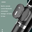 سيلفي ستيك دوار مع ترايبود قابل للتمدد واضاءة للتصوير يعمل بالبلوتوث