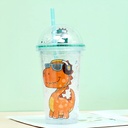 مج اكليريك 500 مللي بشاليموه مناسب للمشروبات المثلجة مزين باشكال كرتونية