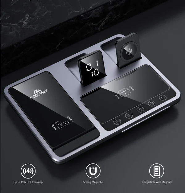 شاحن لاسلكي سريع 4*1بقوة 15 واط