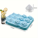 قالب ثلج سيليكون ثري دي شكل وردة وكرستالة لعمل الحلويات والقهوة المثلجة