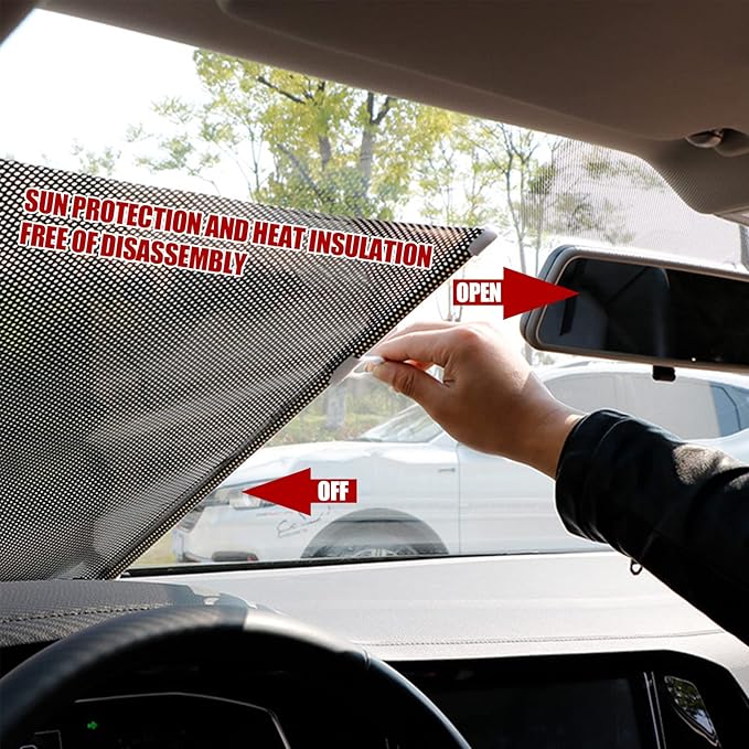 شماسة زجاج أمامي للسيارة لحجب حرارة الشمس والحفاظ من تشققات التابلوه