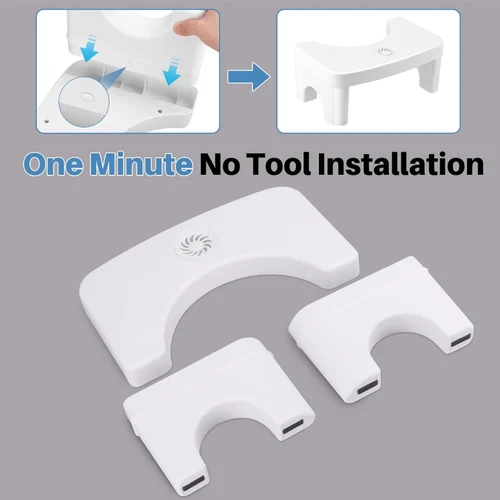 كرسي تواليت لوضعية مريحة قابل للطي لسهولة التخزين