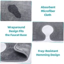 مفرش حنفية من المايكروفايبر للحفاظ علي سطح حوض المطبخ والحمام جاف ونظيف