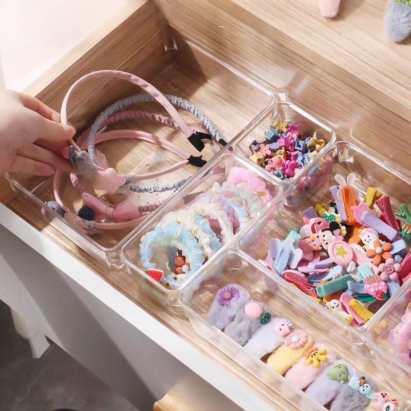 مجموعة منظمات ادراج اكليريك شفافة 9 قطع بمقاسات مختلفة