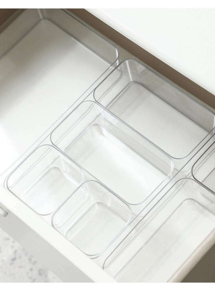 مجموعة منظمات ادراج اكليريك شفافة 9 قطع بمقاسات مختلفة