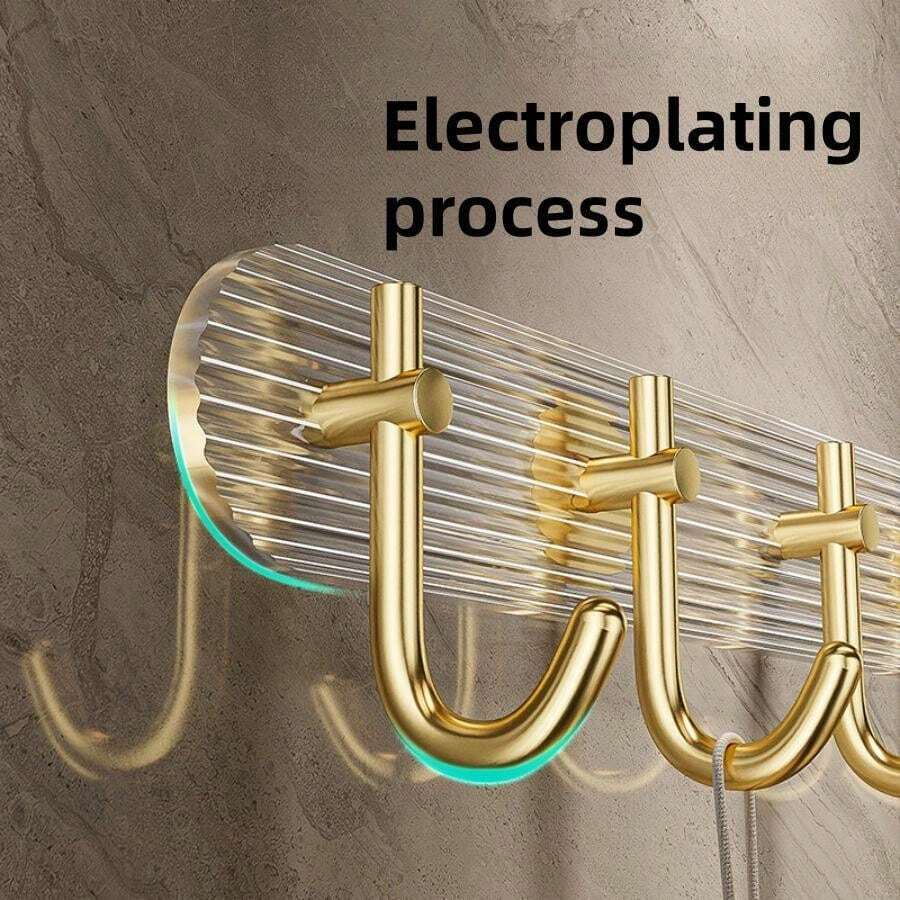 شماعة حوائط اكليريك ب 4 هوك جولد بلزق دبل فيس قوي لسهولة التعليق