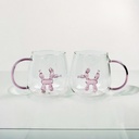 مج زجاج ثري دي  400 ملي مناسب لشرب العصائر والاتية