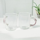 مج  450 ملي زجاج شفاف بيد جليتر لشرب وتقديم المشروبات بشكل شيك