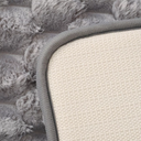 طقم دواسات حمام 3 قطع باللون الرمادي من القطيفة - مقاس 80*50 سم