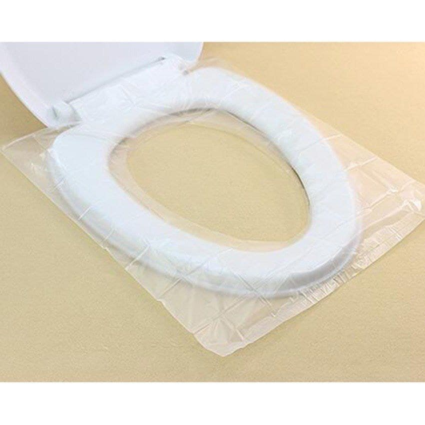 غطاء قاعدة التواليت الأكياس 10 قطع لإستخدام الحمام بأمان
