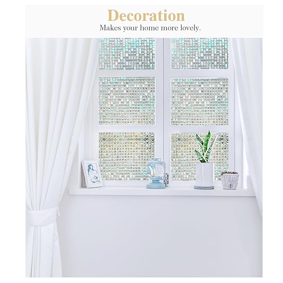 رول ستيكر لاصق لتزيين الزجاج وحماية الخصوصية عاكس للالوان 45 *200 سم